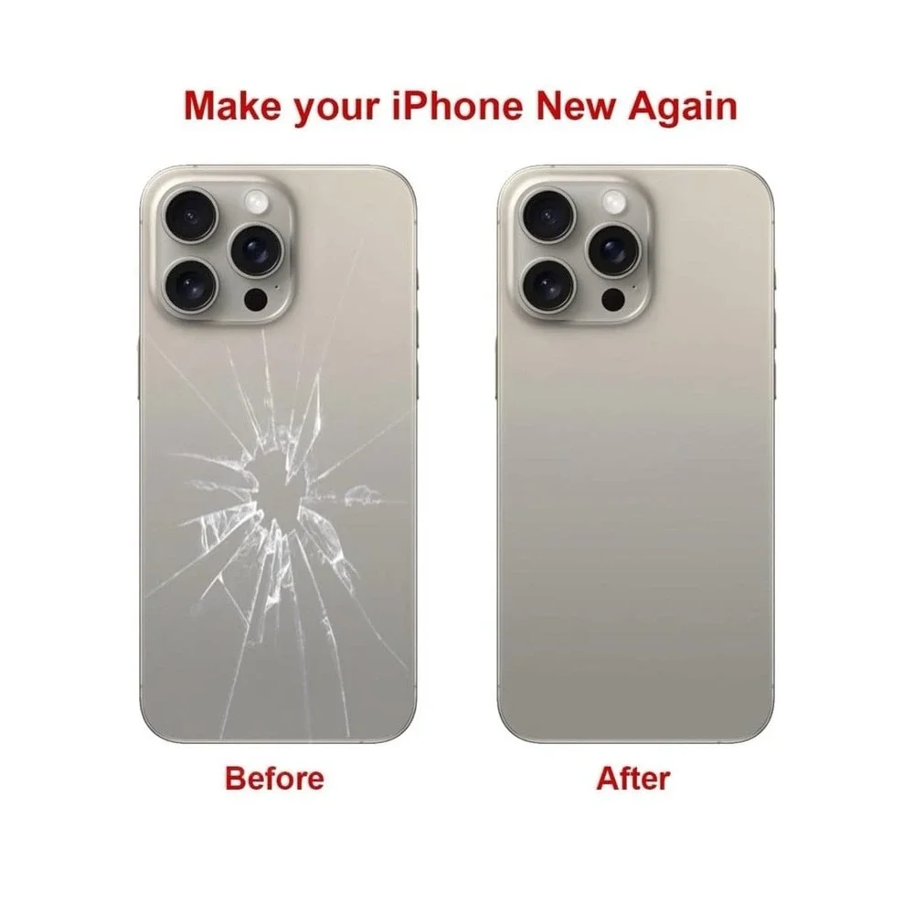 Perzework OEM Rear Back Glass Replacement for iPhone 15 Pro‎ Max 6.7-inches with
